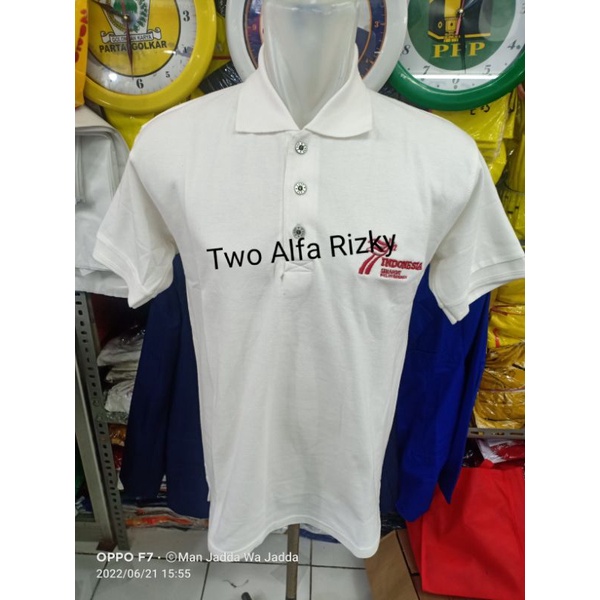 KAOS HUT RI 77 BAJU HUT RI 77 POLO HUT RI 77 FULL BORDIR.
