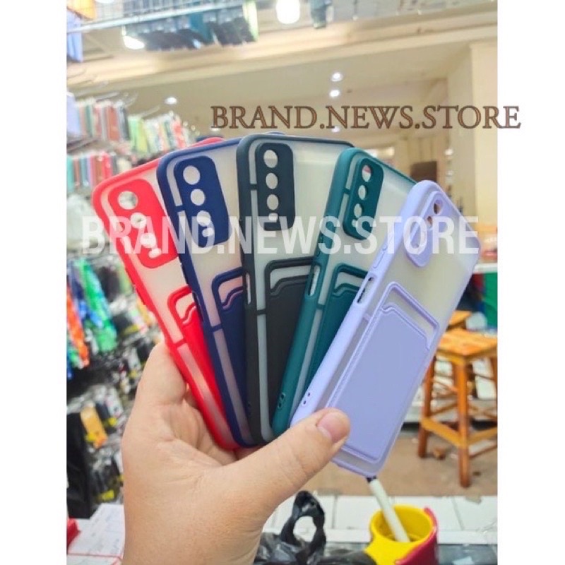 MACARON SLOT CARD PROTECTOR IPHONE 6/ 6+/ 6 PLUS/ 7/ 8/ 7+/ 8+/ X/ XS/ XR/ XS MAX/ HARD CASE FUZE/ SOFT CANDY AKRILIK/ACRYLIC/ dompet kartu 001