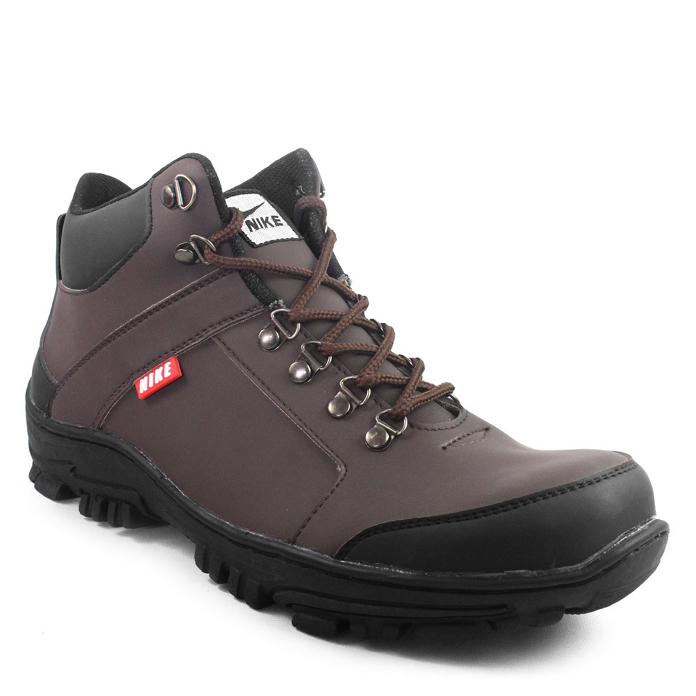 MS - Sepatu Gunung Pria Nike Amazon Coklat Boots Safety Sport Outdoor Hiking Bots Tracking Cowok COD