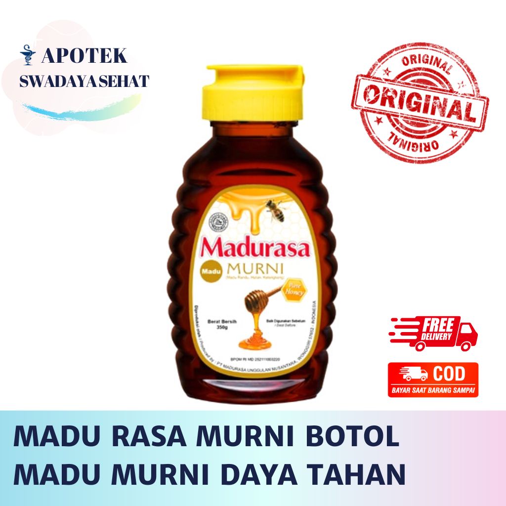 MADURASA MURNI BOTOL 350 GR ORIGINAL JERUK NIPIS 150Gram - Madu Rasa Daya Tahan Tubuh 150 GR 160Gram