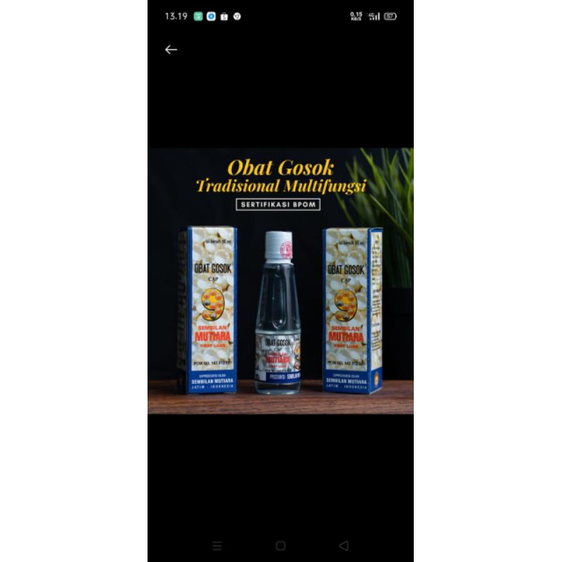 minyak obat gosok 9 mutiara 50 ml