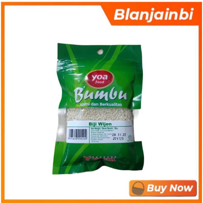 

Biji Wijen Yoa 60Gr