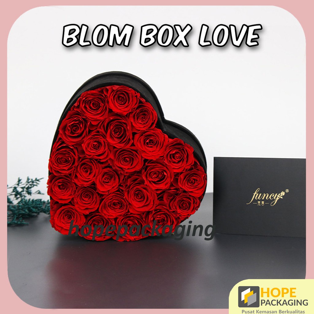 Bloom Box Diameter 15 cm &amp; 20 cm Box Bunga Kotak Bunga Flower Box Blooming Box Gift Box Love