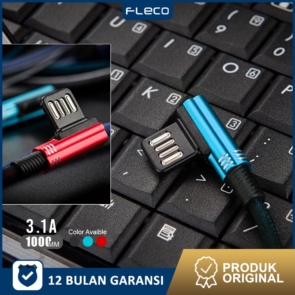 Kabel Data Gaming Quick Charging Cable Lightning/Kabel Iphone Fast Charging F-250 FLECO - Garansi 1 Tahun Rusak Ganti Baru