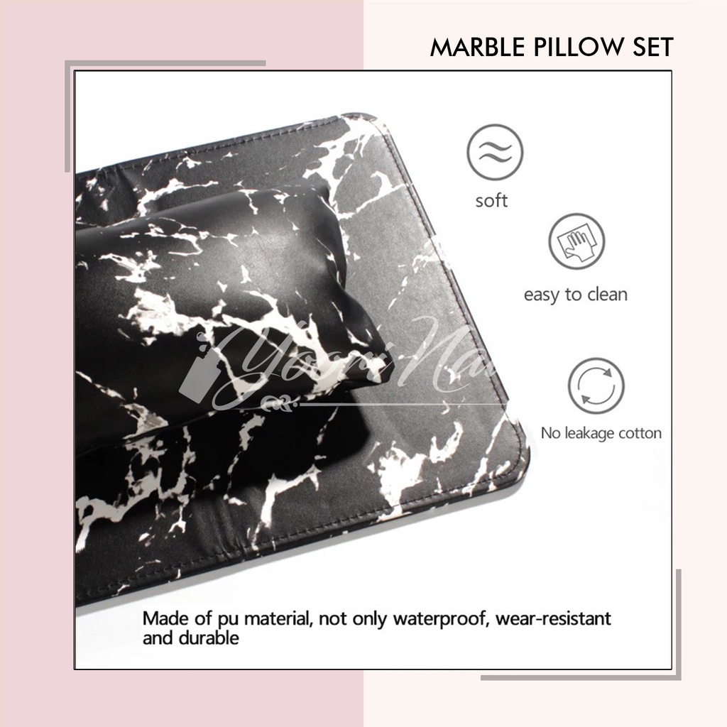 Marble pillow hand rest set alas manicure arm rest nail art salon