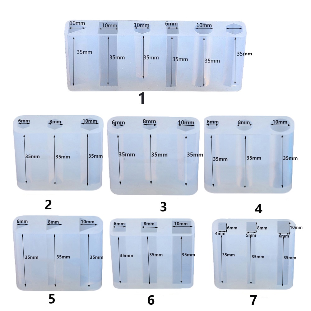 Cetakan Resin Epoxy Bahan Silikon Transparan Bentuk Silinder Poligonal Untuk Membuat Perhiasan