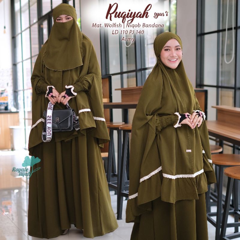 RUQIYAH SYARI BAHAN WOLFISH ORI ROYALE HIJAB