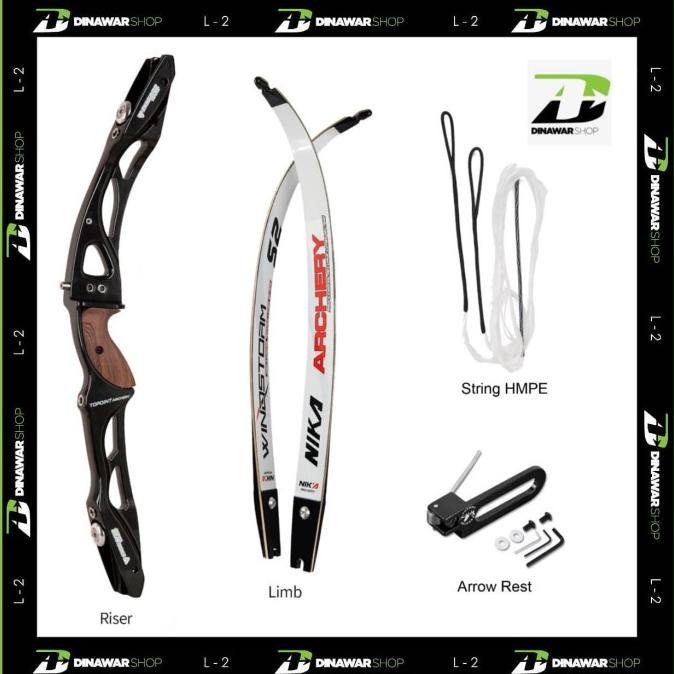 Busur Panah ILF/Endeavor Riser Topoint Limb Nika Elong Recurve Bow ILF
