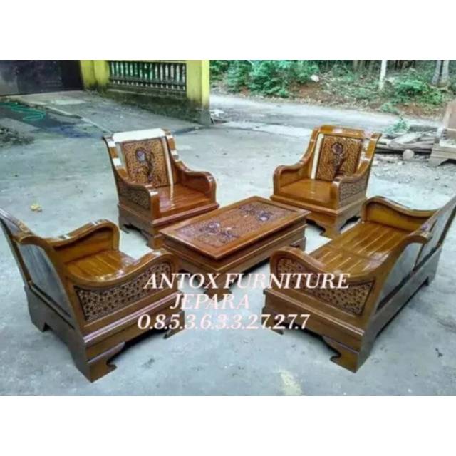 Kursi tamu semut jati mebel Jepara