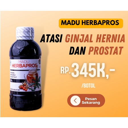 

MADU HERBAPROS Obat Herbal Kanker Prostat Radang Bengkak Hernia Kencing Macet Kemih Batu Ginjal Herba Pros
