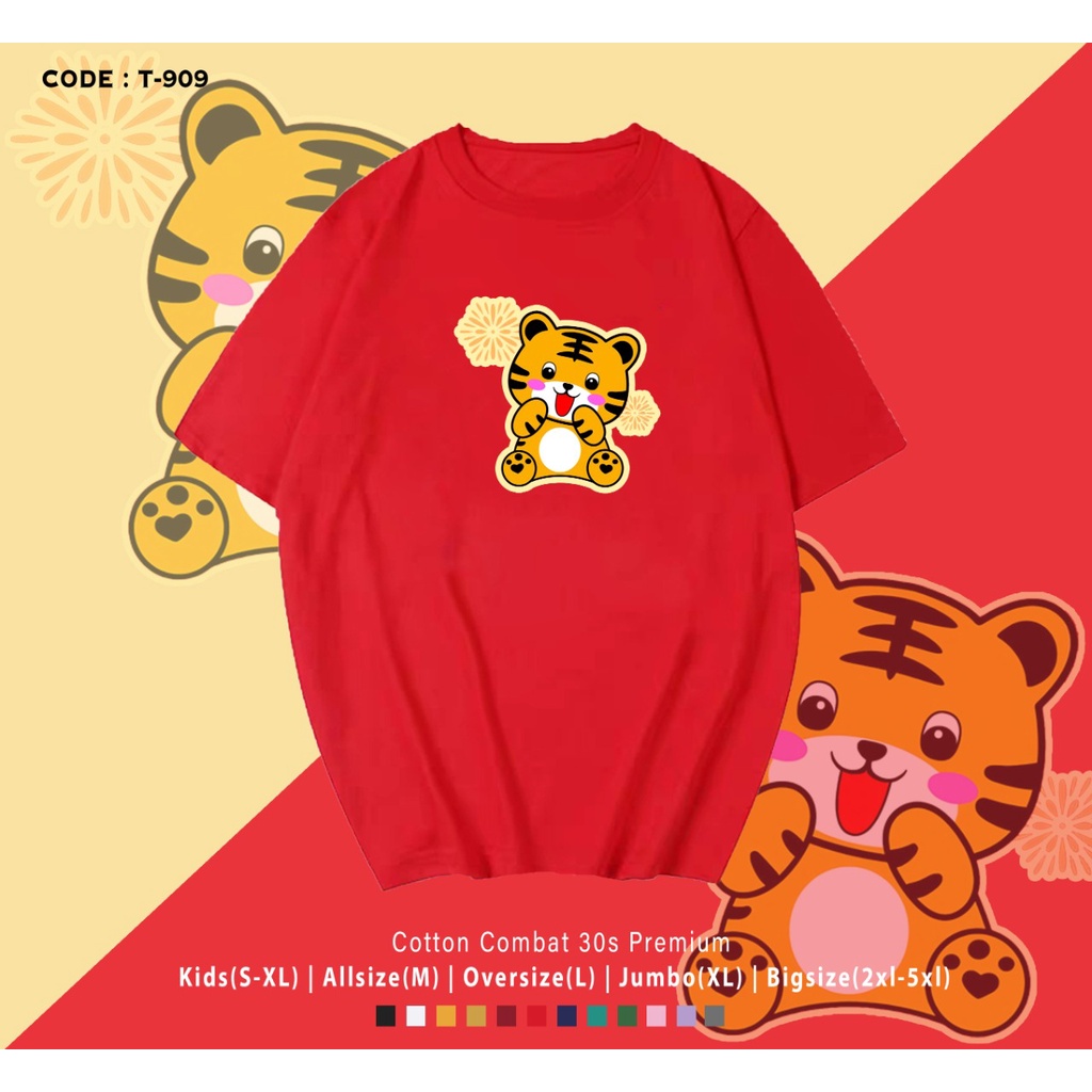 FREE CUSTOM NAMA - KAOS IMLEK TIGER KID/ KAOS IMLEK TERBARU/KAOS UNISEX/KAOS OVERSIZE/UK M-XL/KAOS SANTAI/O NECK/REAL PICTURE