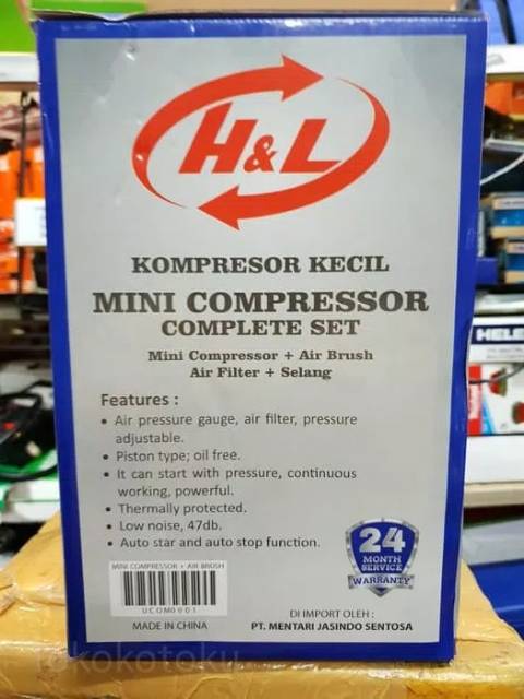 Kompresor Mini Compressor Complete Set With Air Brush H&amp;L