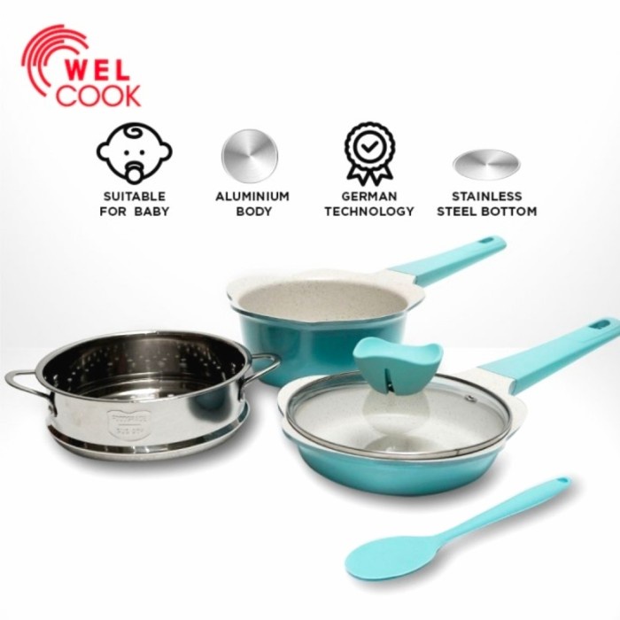 WELCOOK - Baby Cookware Set 5 Pcs (Blue)