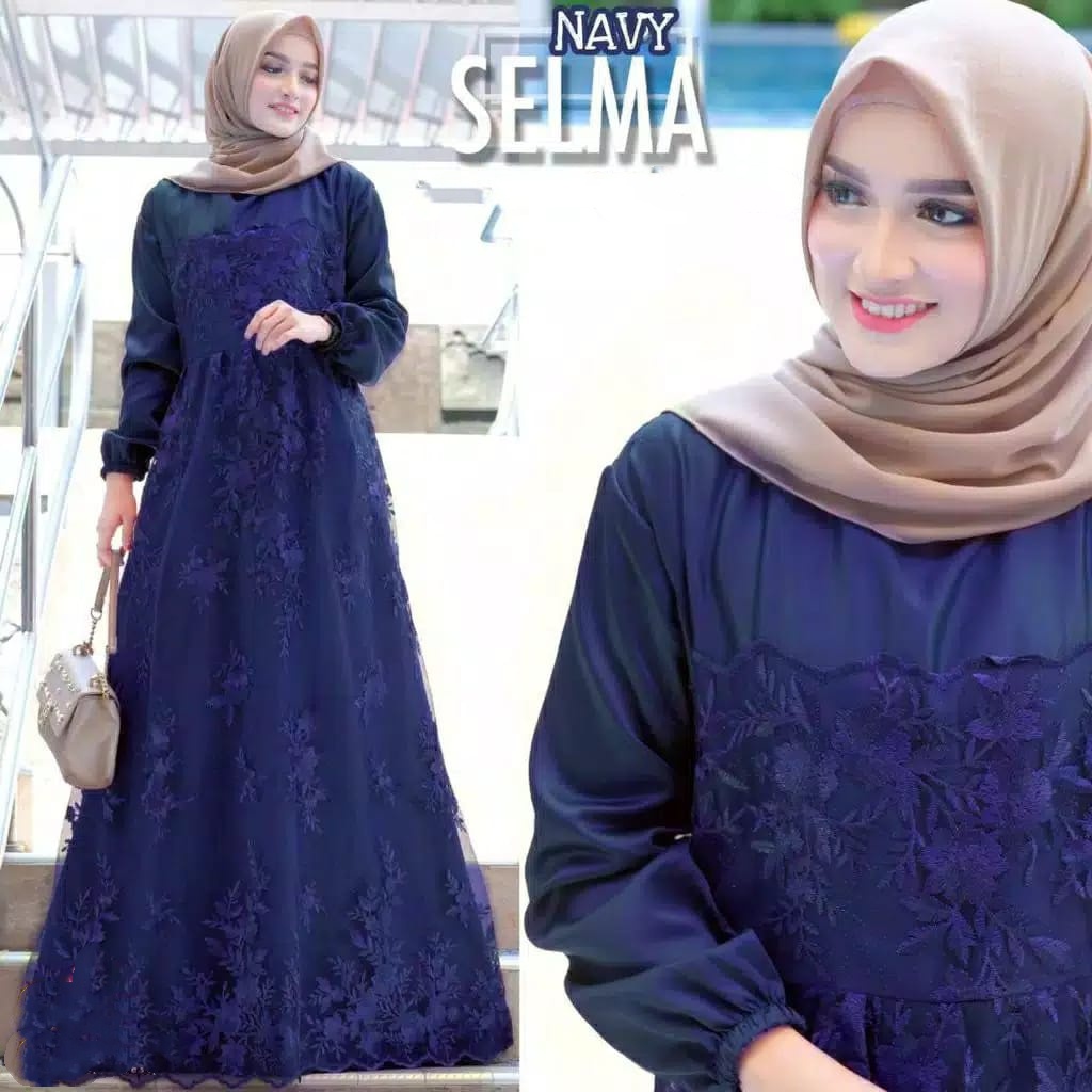 GAMIS BRUKAT TILE IMPORT /GAMIS MUSLIM BRUKAT TILE/GAMIS KONDANGAN /GAMIS SELMA