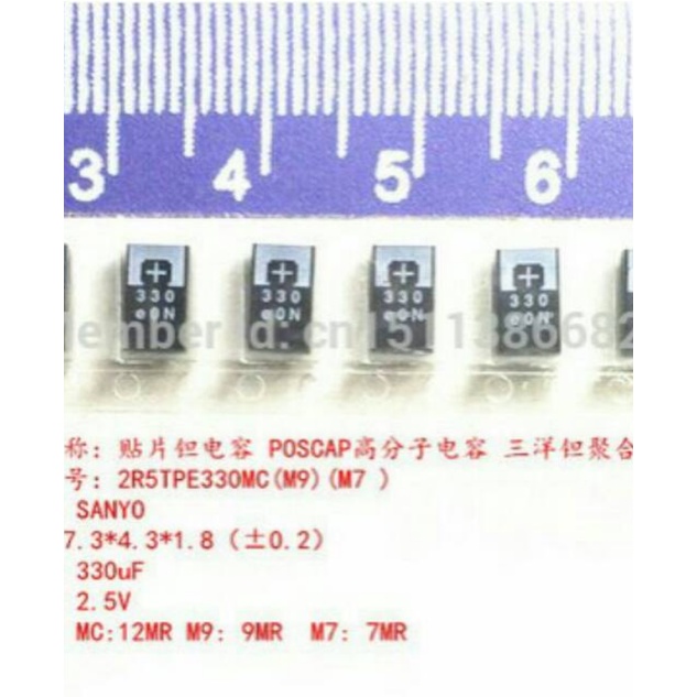 Kapasitor Capasitor 330UF 330UF 2.5V High Quality Tantalum