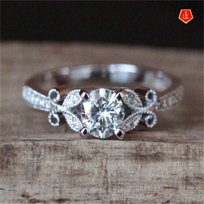 [Ready Stock]Fashion Diamond Flower Ring Exquisite Personality