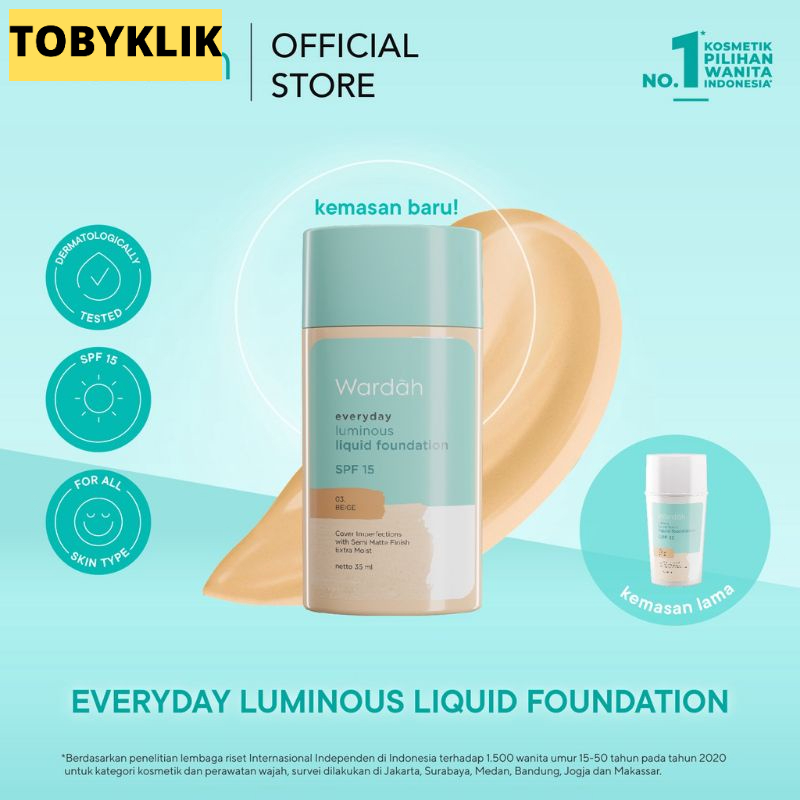 Wardah Everyday Luminous Liquid Foundation 40 ml