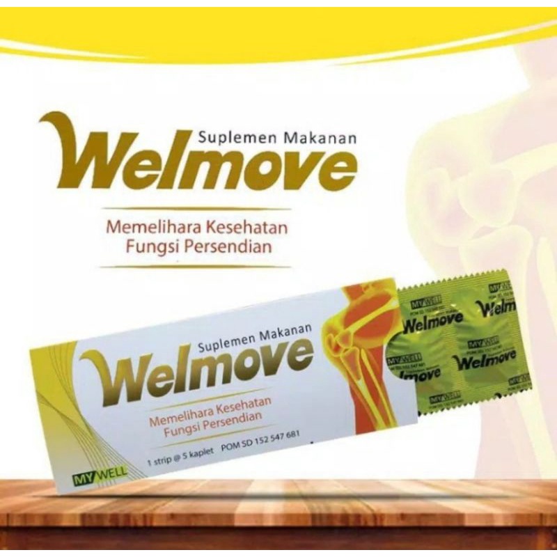 Wellmove 5 Tablet/ vitamin nyeri persendian / vitamin sendi/Welmove