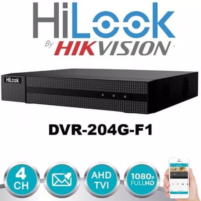 DVR HILOOK 4CH 1080P DVR-204G-F1