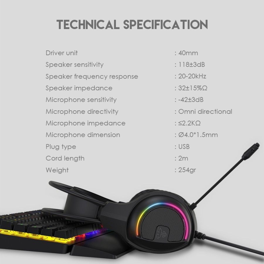 Fantech HG16S RGB Sniper II 7.1 Surround Sound Gaming Headset