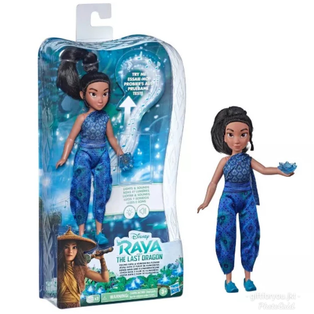 Disney Raya The Last Dragon Young Raya and Kumandra Flower Boneka Doll Mainan Anak Girl Original