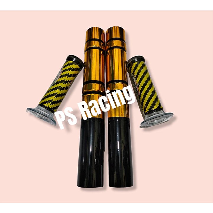(PAKET HONDA) cover shock depan plus handgrip carbon GOLD beat vario scoopy termurah