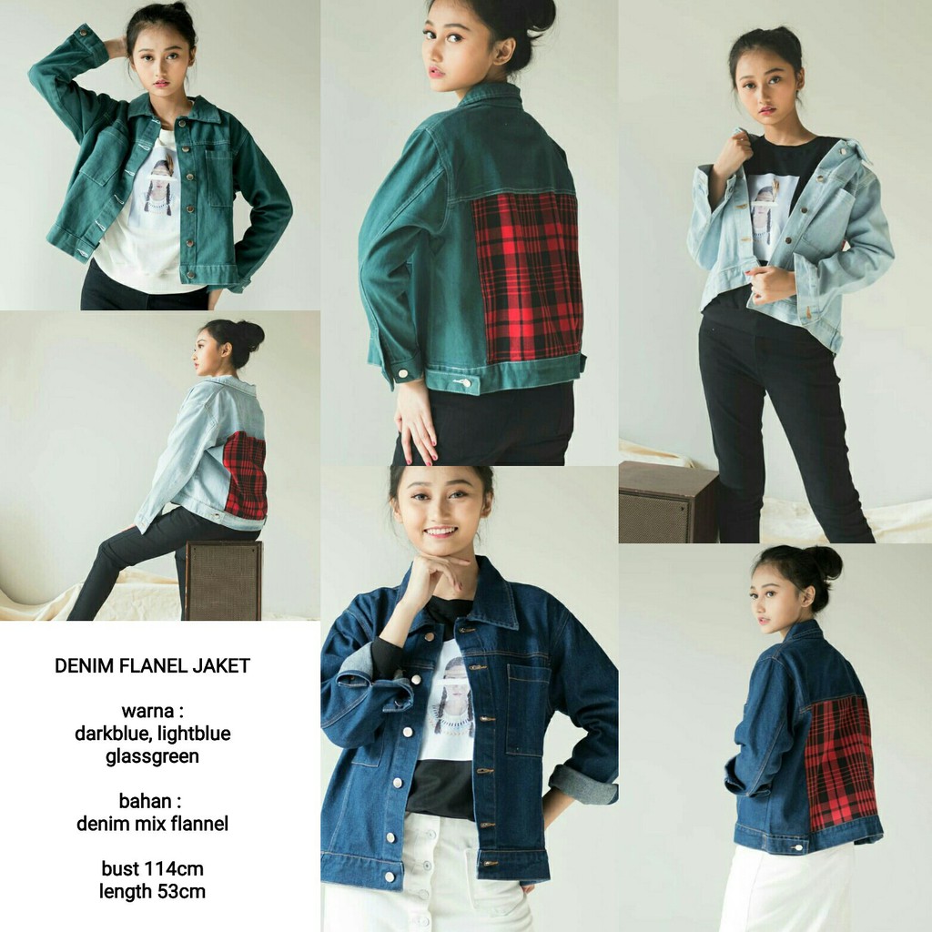 Denim flanel jaket