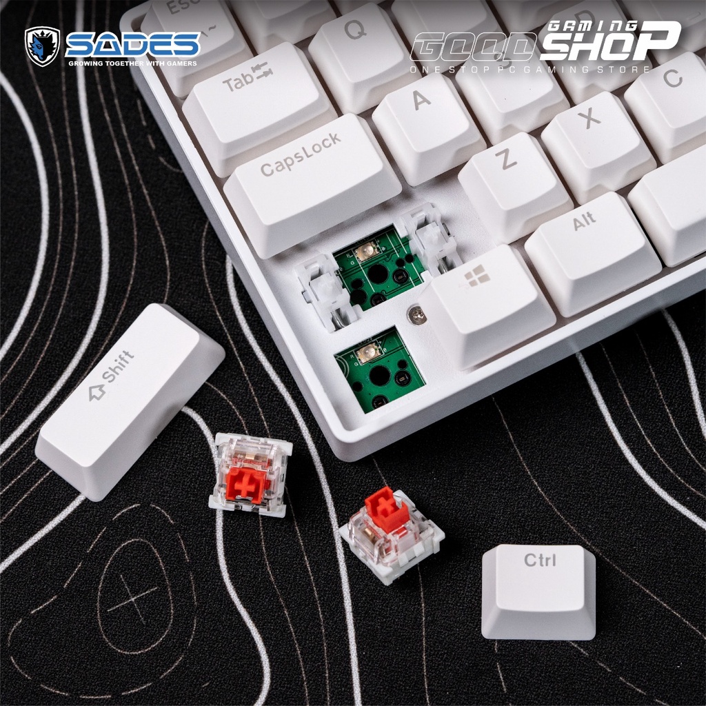 Sades Tenka 71% Outemu Universal Hotswappable RGB - Gaming Keyboard