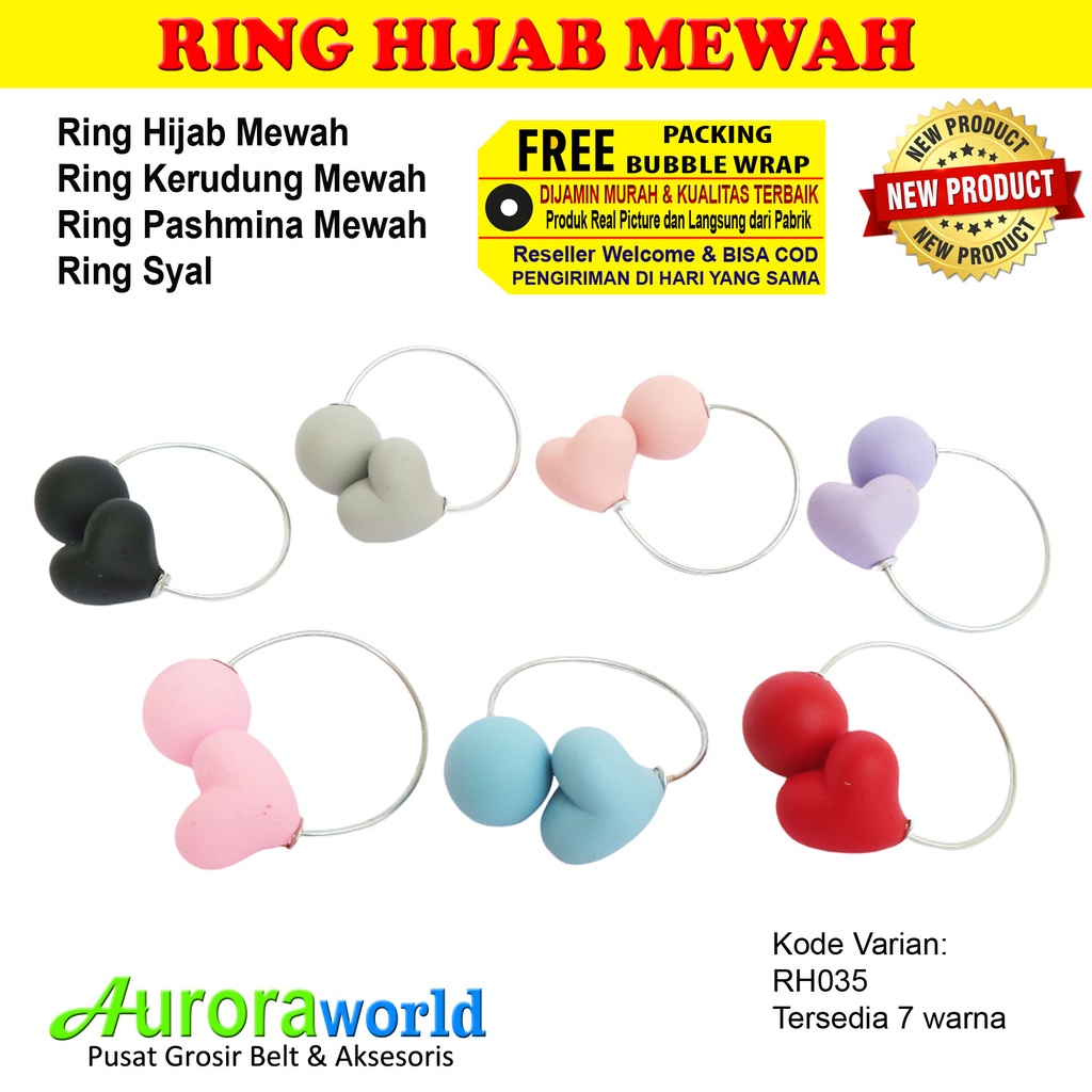 AURORAWORLD Ring kerudung ring hijab ring syal ring jilbab Terbaru bisa COD