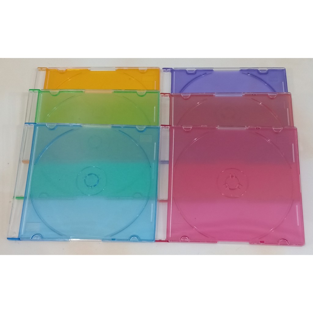 Kotak CD / DVD Tipis Transparan Warna