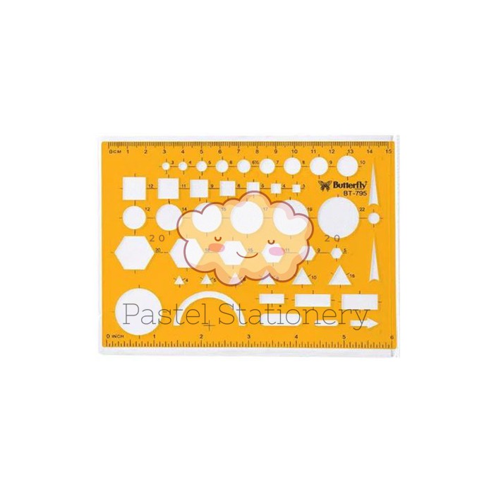 

Mal Cetakan Bentuk Butterfly BT-795 - Penggaris Teknik Template Mall Sablon