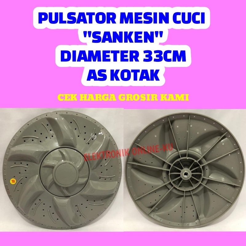 PULSATOR MESIN CUCI SANKEN DIAMETER 33CM AS KOTAK