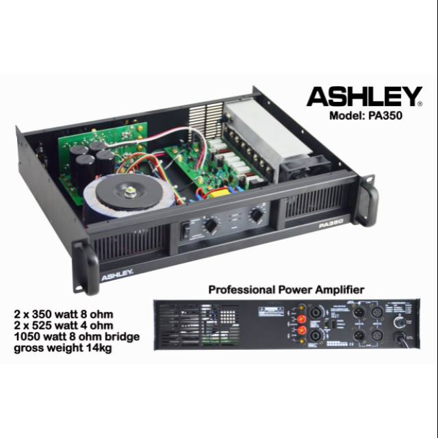 POWER PROFESSIONAL SOUND SYSTEM 
Merk ASHLEY 
Tipe PA 350