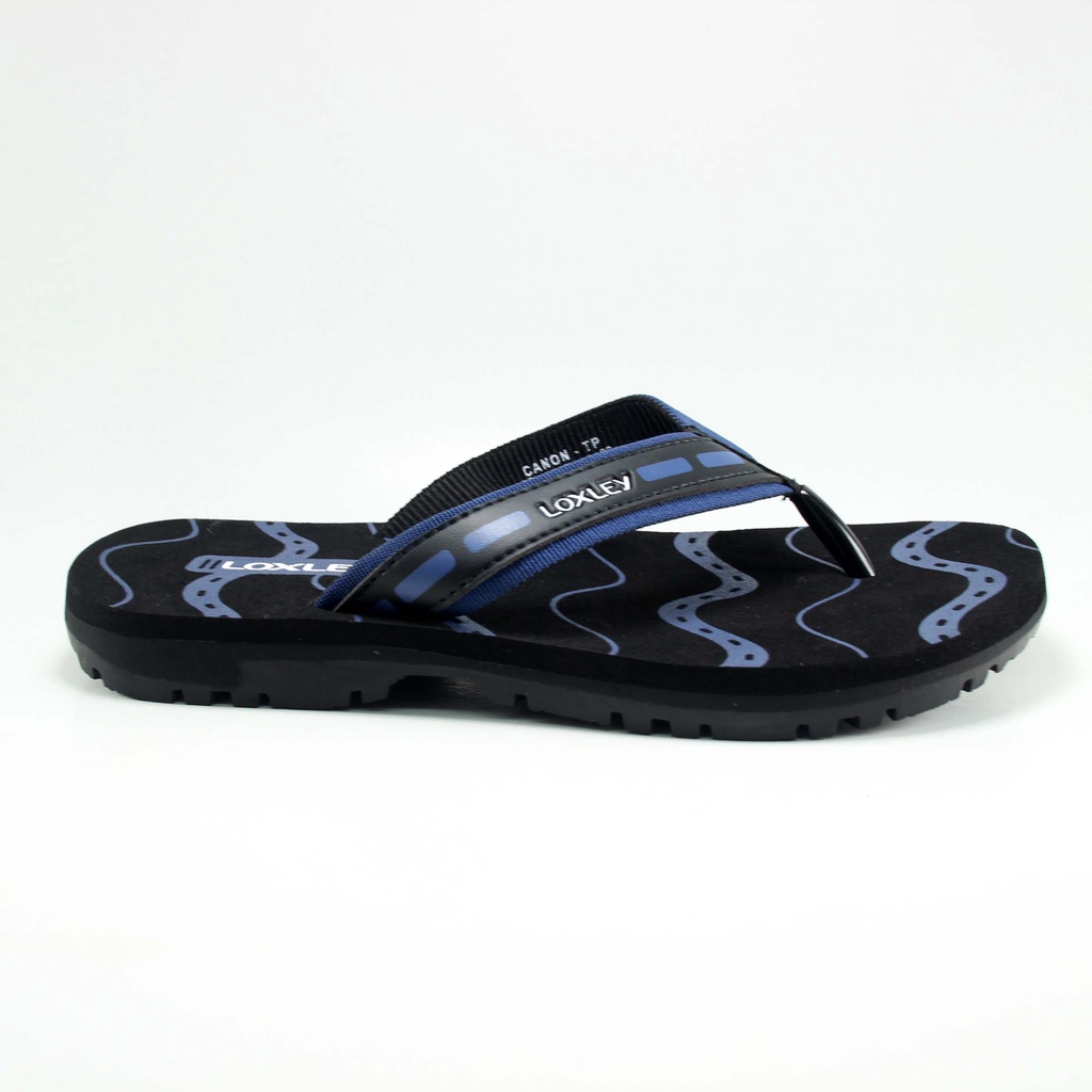 Sandal anak tanggung pria LOXLEY CANON TP Hitam - Biru Tua Size 33-37