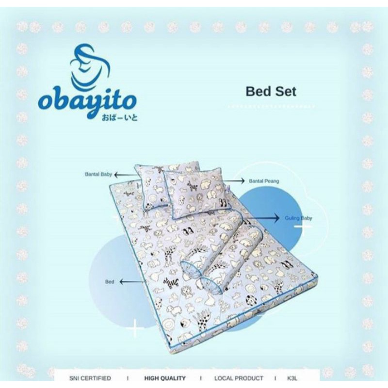 kasur set baby obayito 2guling 1bantal 1peang +sarung