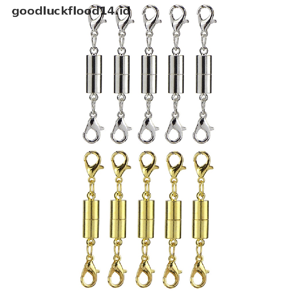 [OOID] 10pc Silver Gold Magnetic Clasp Hook for DIY Bracelet Necklace Jewelry Finding ID