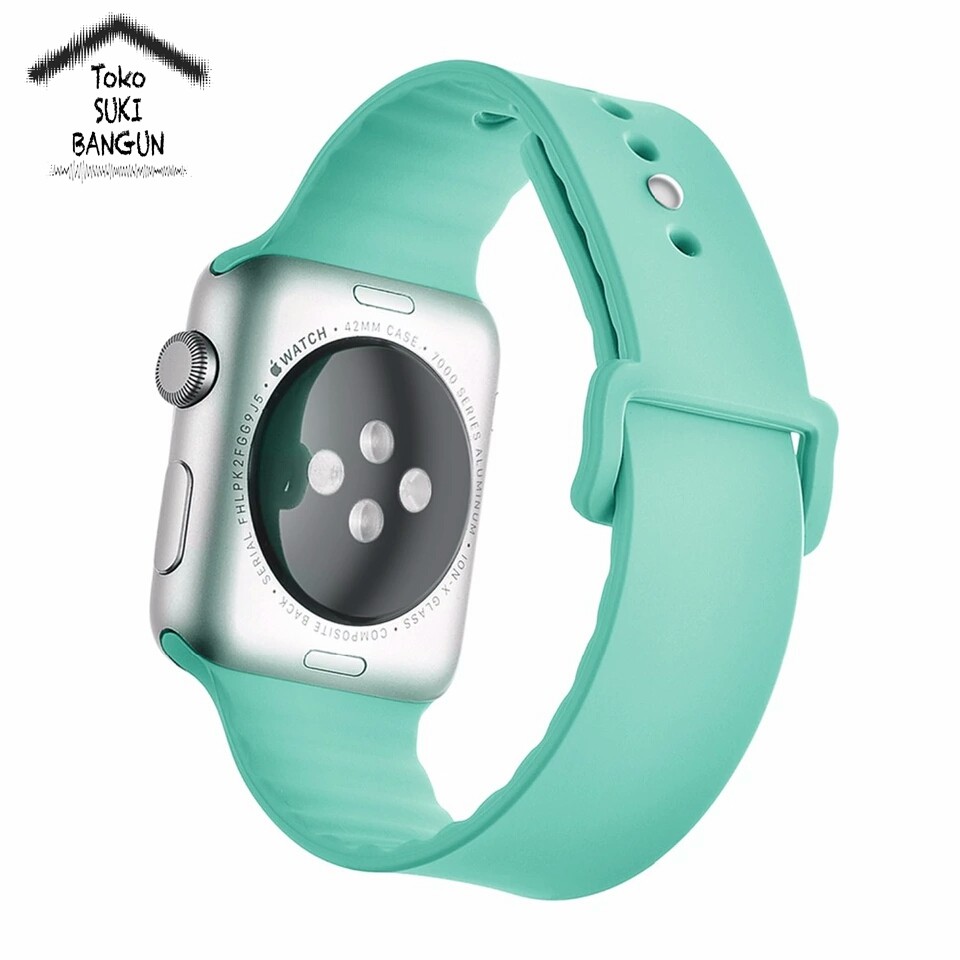 Strap Apple Watch Series 7 6 5 4 3 2 1 41mm 40mm 38mm TALI JAM NEW MODEL Rubber Silicone Sport