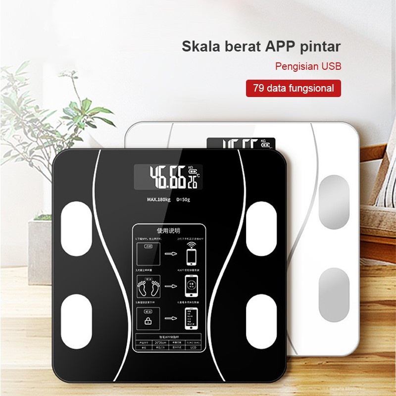 Timbangan Berat Badan Digital Skala Presisi Body Fat Scale Floor