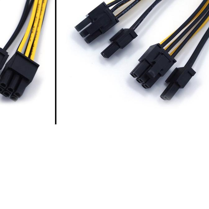 ➹ Kabel VGA 8 pin Female to dual 8 pin PCIE (6+2) Male kabel PCIE VGA ▲