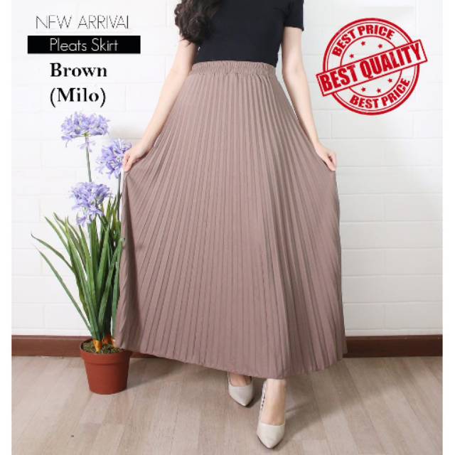 Rok Plisket - Rok  Wanita Bahan Premium