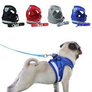 Tali Tuntun dan Rompi Anjing Kucing - Harness + Vest Pet Cat Dog with Reflective