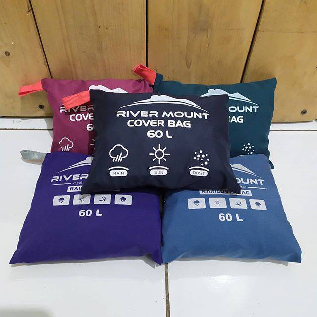 Raincover coverbag rivermount 50L & 60L up 80L rain cover bag tas