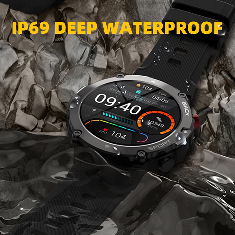 Jam Tangan Outdoor Pria✅C21 IP68 Waterproof Bluetooth Call Men Jam Tangan Pintar Pria Baterai Besar Olahraga Smartwatch Pria Sport Fitness Tracker