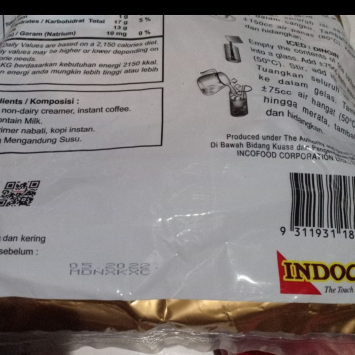 

Indocafe Coffemix 3 in 1 MUR9AH ORIGINAL