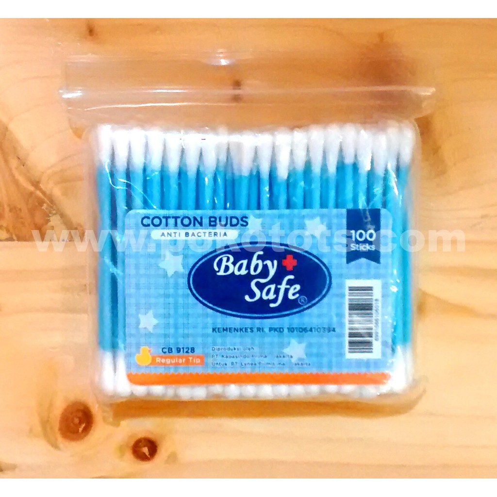 Baby Safe Cotton Buds Regular Tip isi 100 pcs Tip Besar WHS