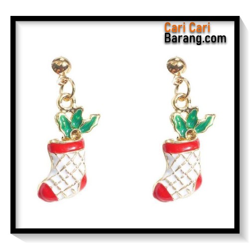 Anting Tusuk Motif Natal - Stud Earrings - Aksesoris Wanita