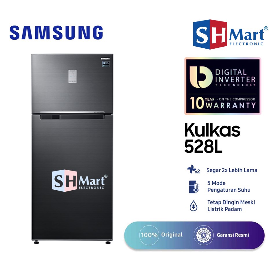 SAMSUNG KULKAS 2 PINTU 528 LITER INVENTER TWIN COOLING RT53K6231BS / RT53K (KHUSUS MEDAN)