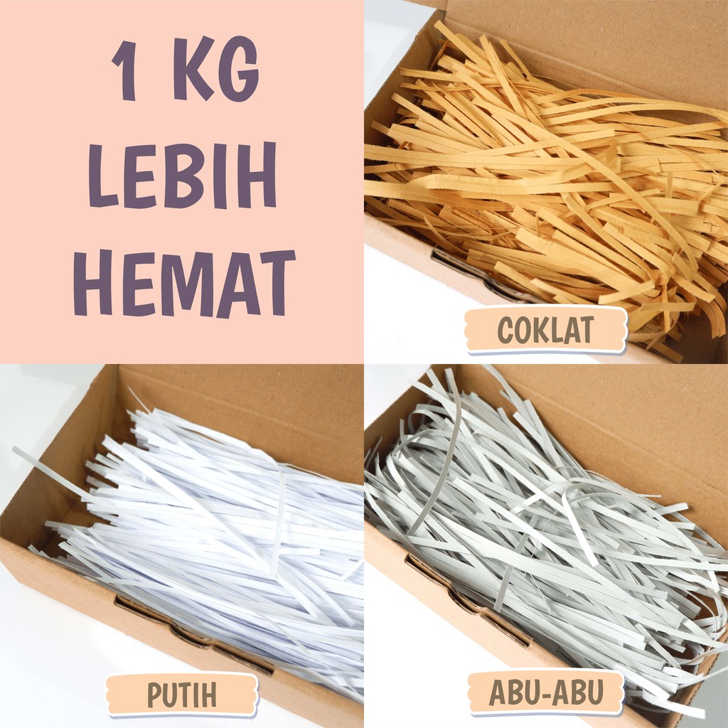 

1KG KERTAS CACAH SERUT / KERTAS POTONG / PAPER SHREDDER / KERTAS PACKAGING / KERTAS SAMSON