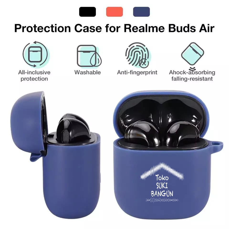 Casing Realme Buds Air / Buds Air Neo Case Silicone Cover + Carabiner