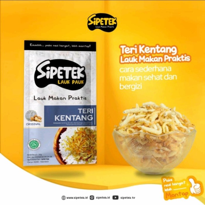 

PROMO Sipetek Lauk Pauk Teri Kentang GRATIS terasi khas cirebon